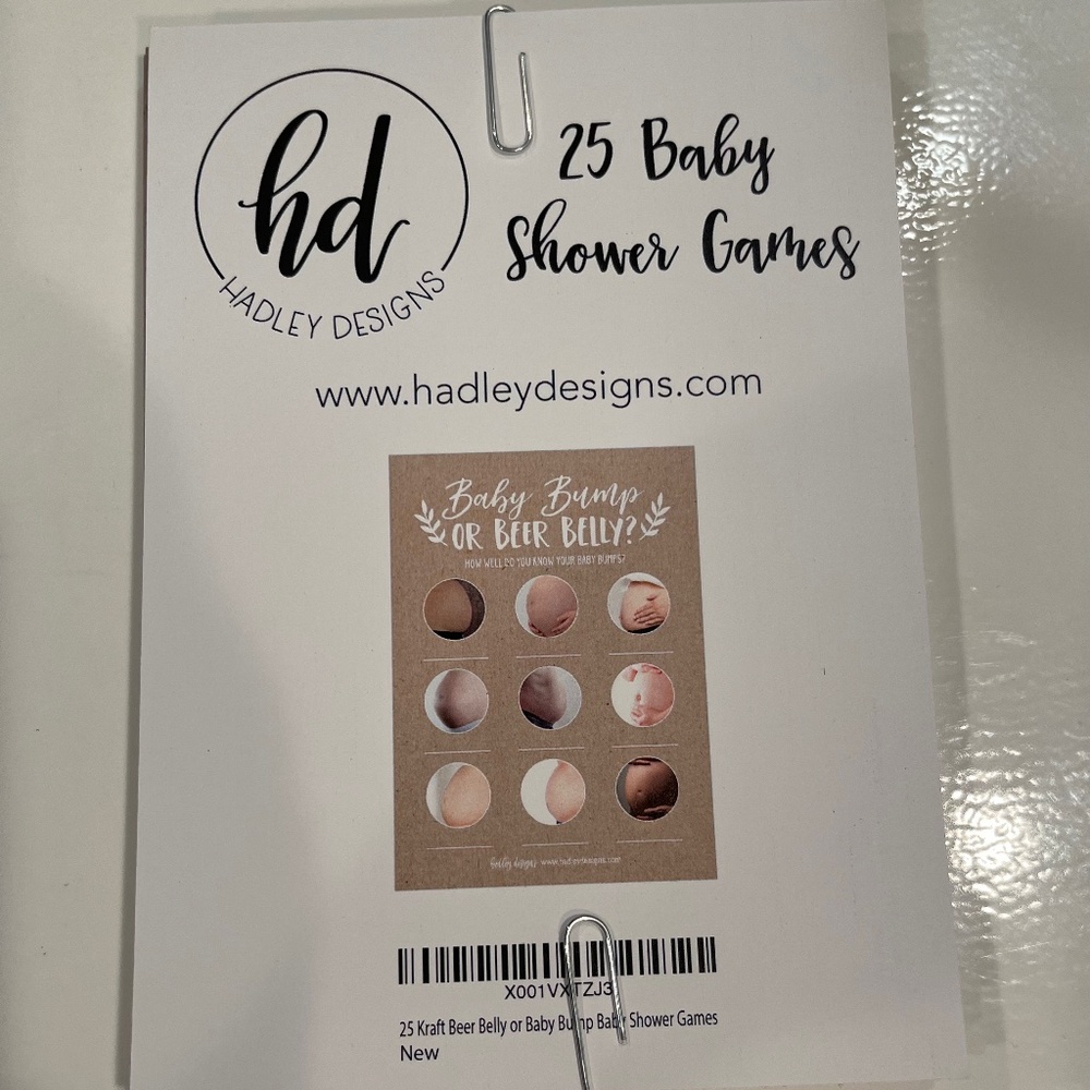 Baby shower, games, baby bump or belly